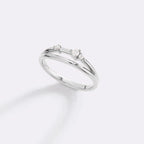 Crescent Moon Diamond Ring