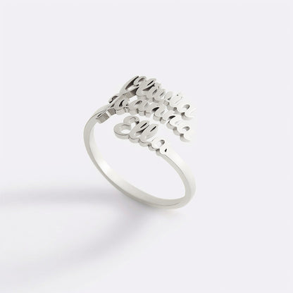 Triple Name Ring