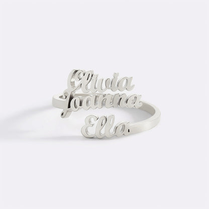 Triple Name Ring