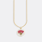 Pressed Birth Flower Necklace