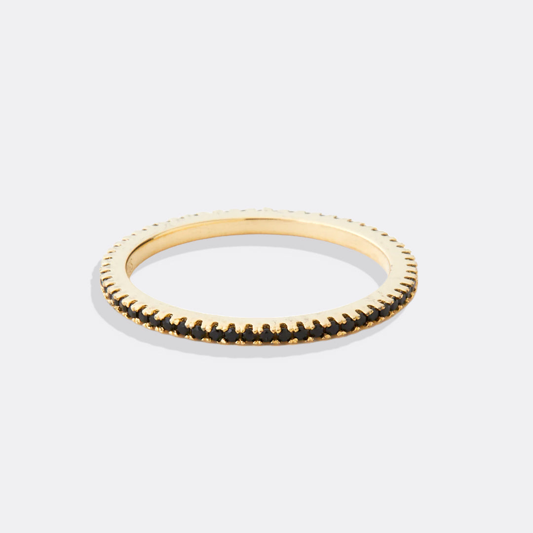 Black Diamond Eternity Stacking Ring