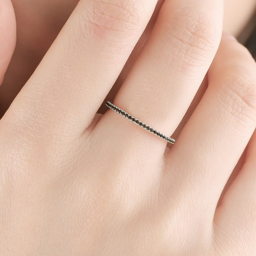 Black Diamond Eternity Stacking Ring
