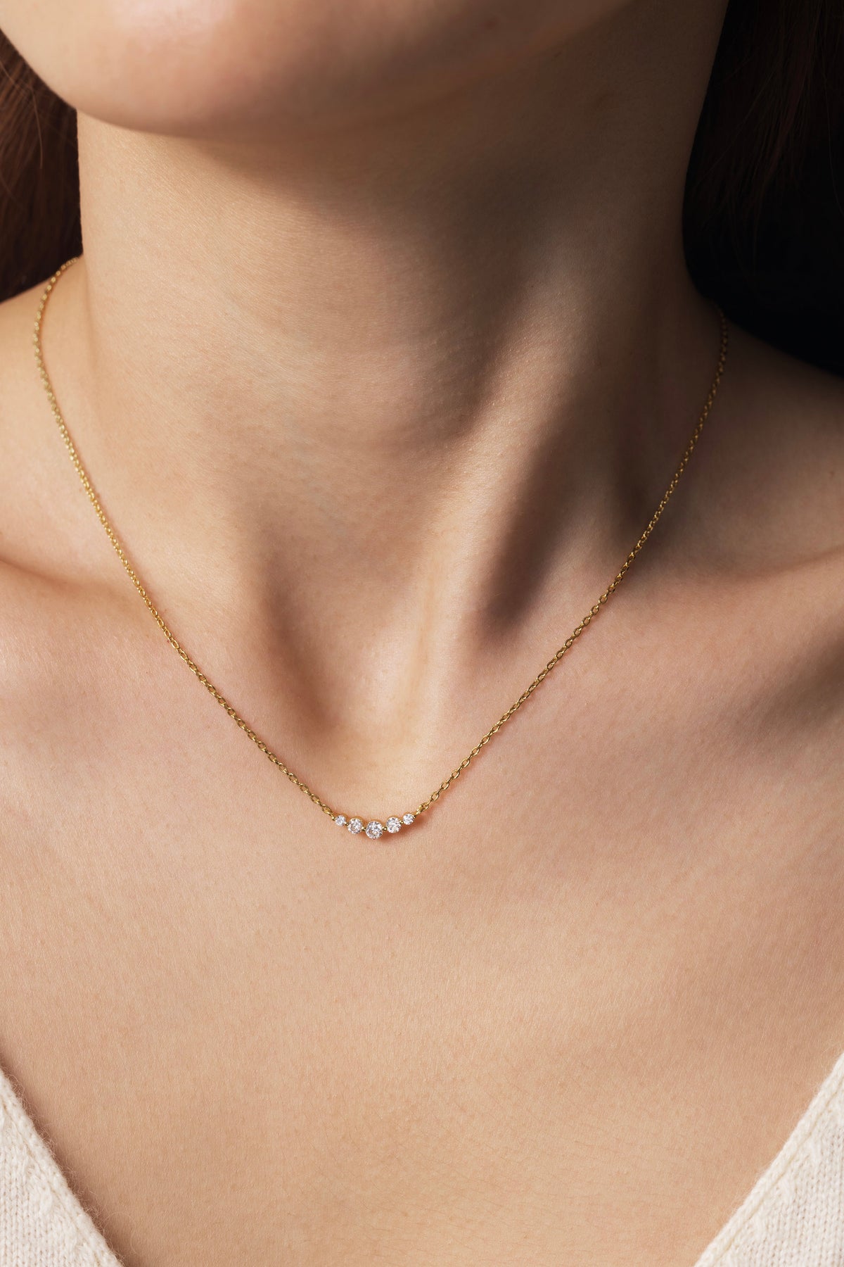 Mini Arc Diamond Necklace