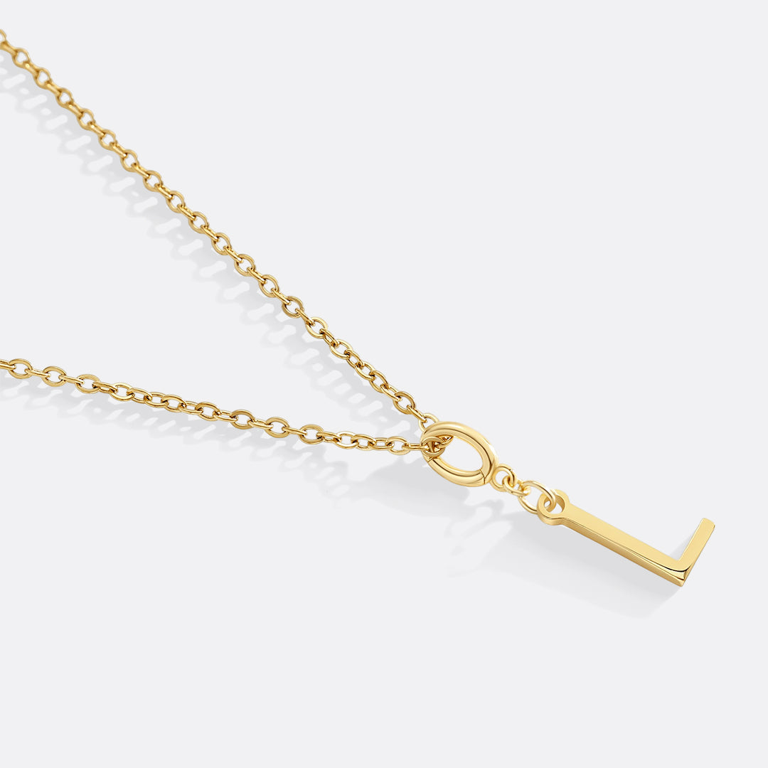 Minimalist Initial Charm Necklace
