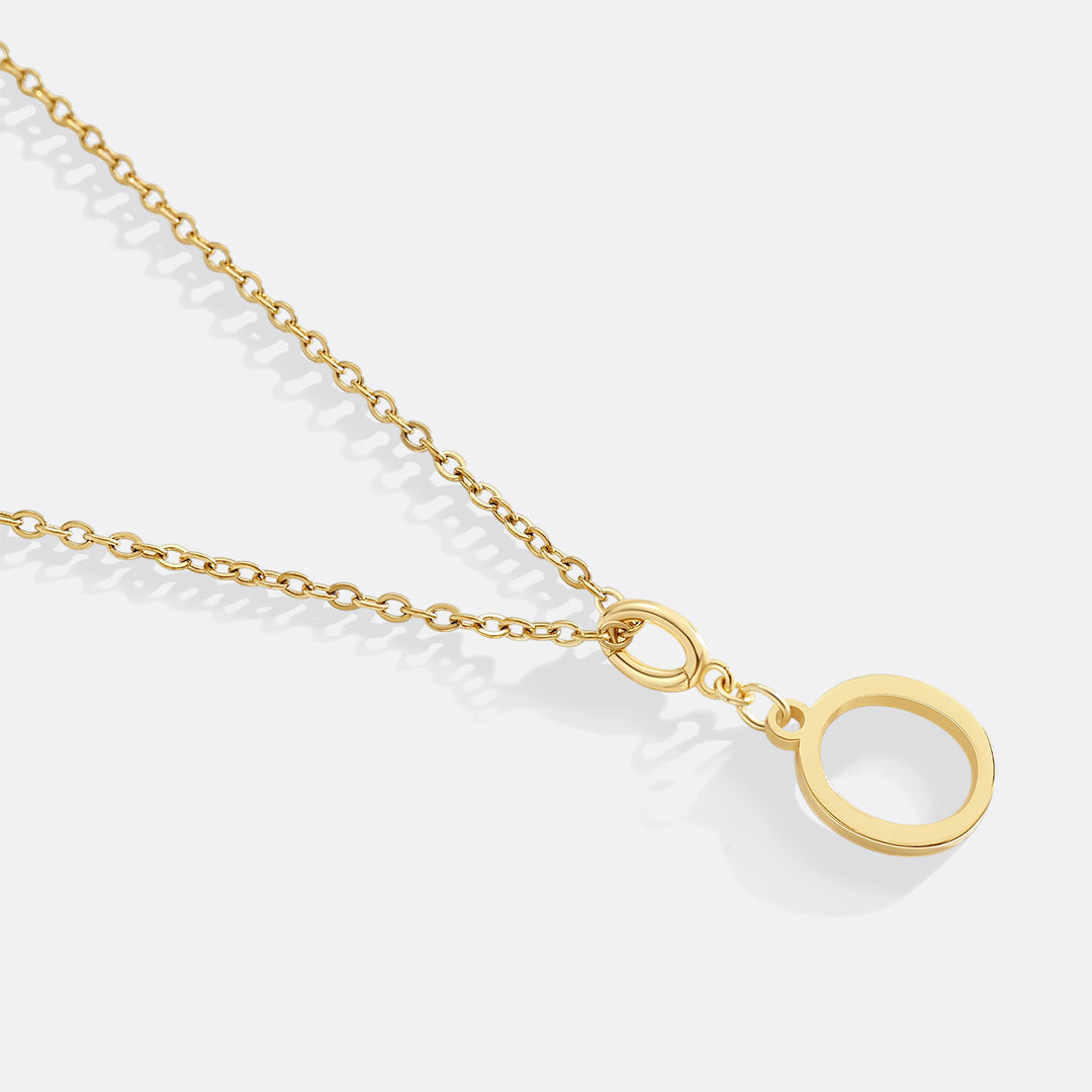 Minimalist Initial Charm Necklace