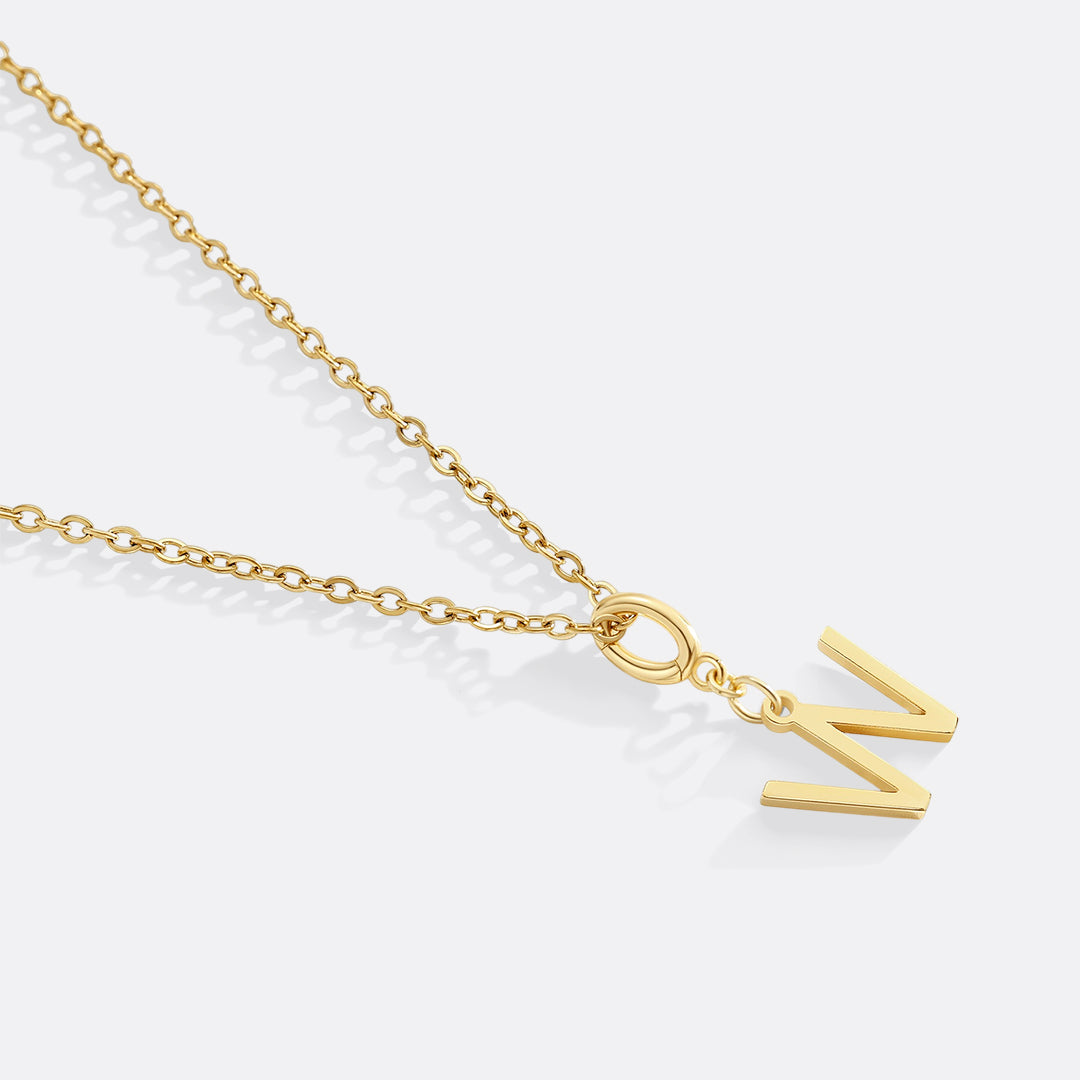 Minimalist Initial Charm Necklace