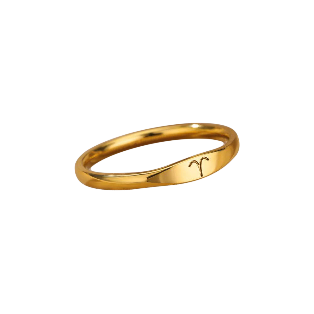 Minimalist Zodiac Stacking Band