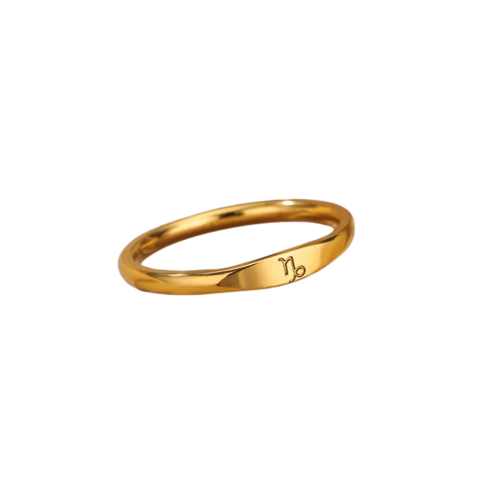 Minimalist Zodiac Stacking Band