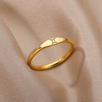 Minimalist Zodiac Stacking Band