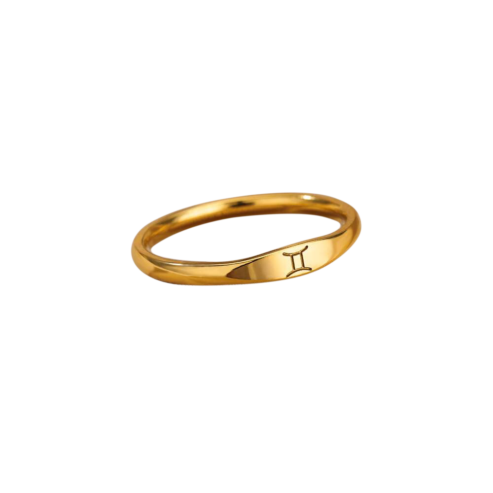 Minimalist Zodiac Stacking Band
