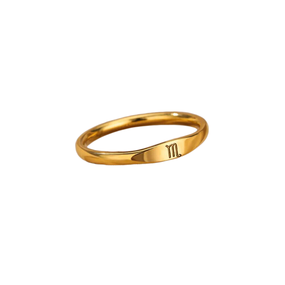 Minimalist Zodiac Stacking Band