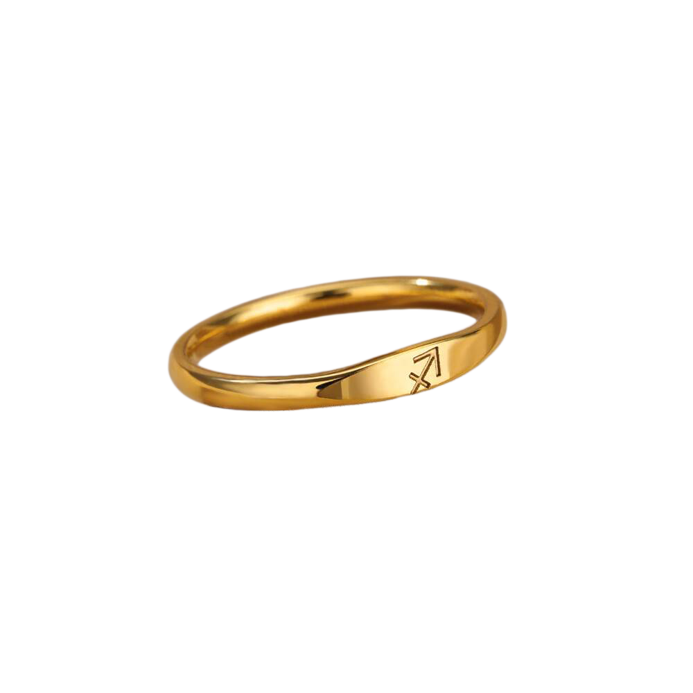 Minimalist Zodiac Stacking Band