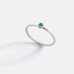 Minimalist Bezel-Set Birthstone Stacking Band