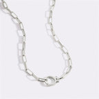 Mint Paperclip Necklace