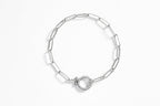 Mint Paperclip Textured Bracelet
