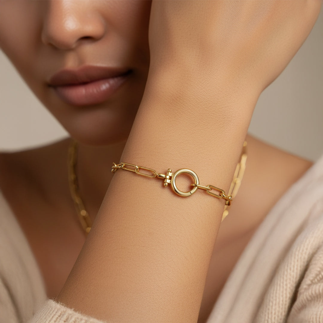 Mint Paperclip Bracelet