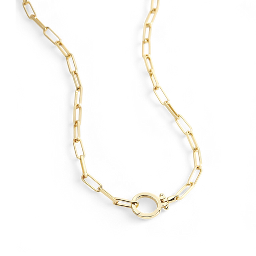 Mint Paperclip Necklace