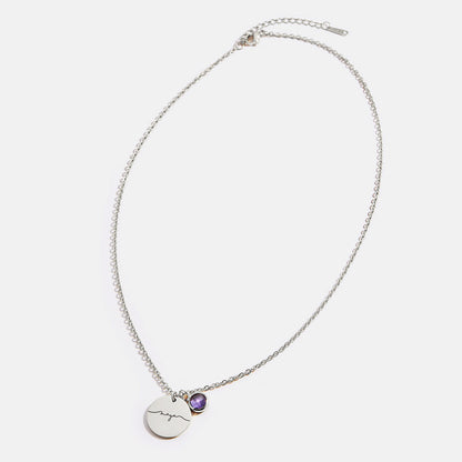 Monogram Script Birthstone Name Necklace