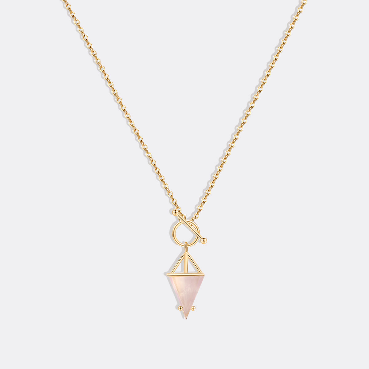 Moonstone Power Pendant T-Lock Necklace