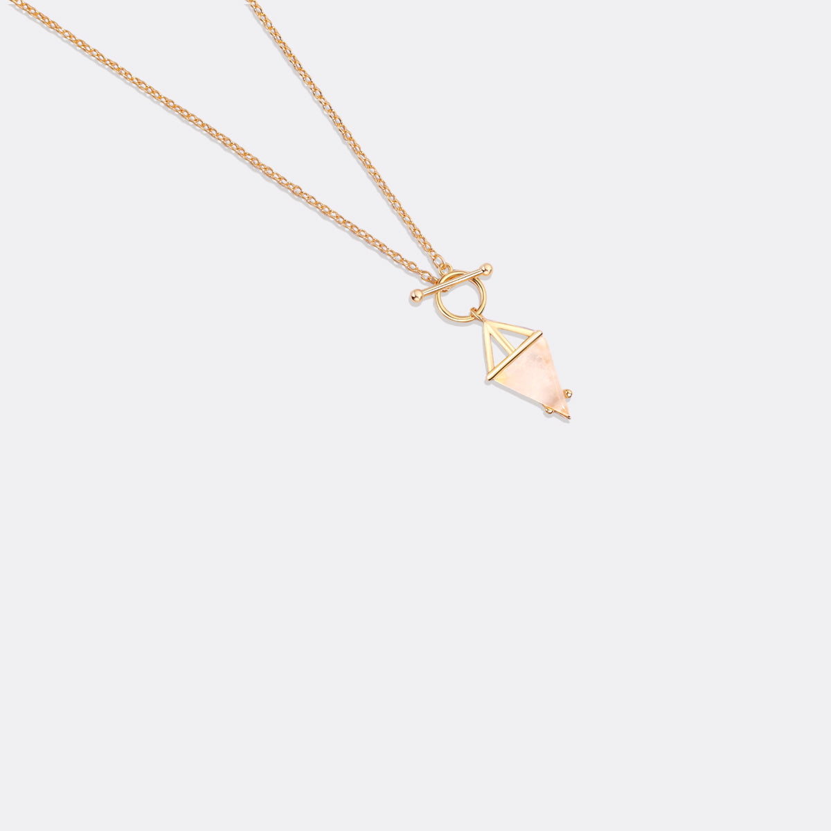 Moonstone Power Pendant T-Lock Necklace