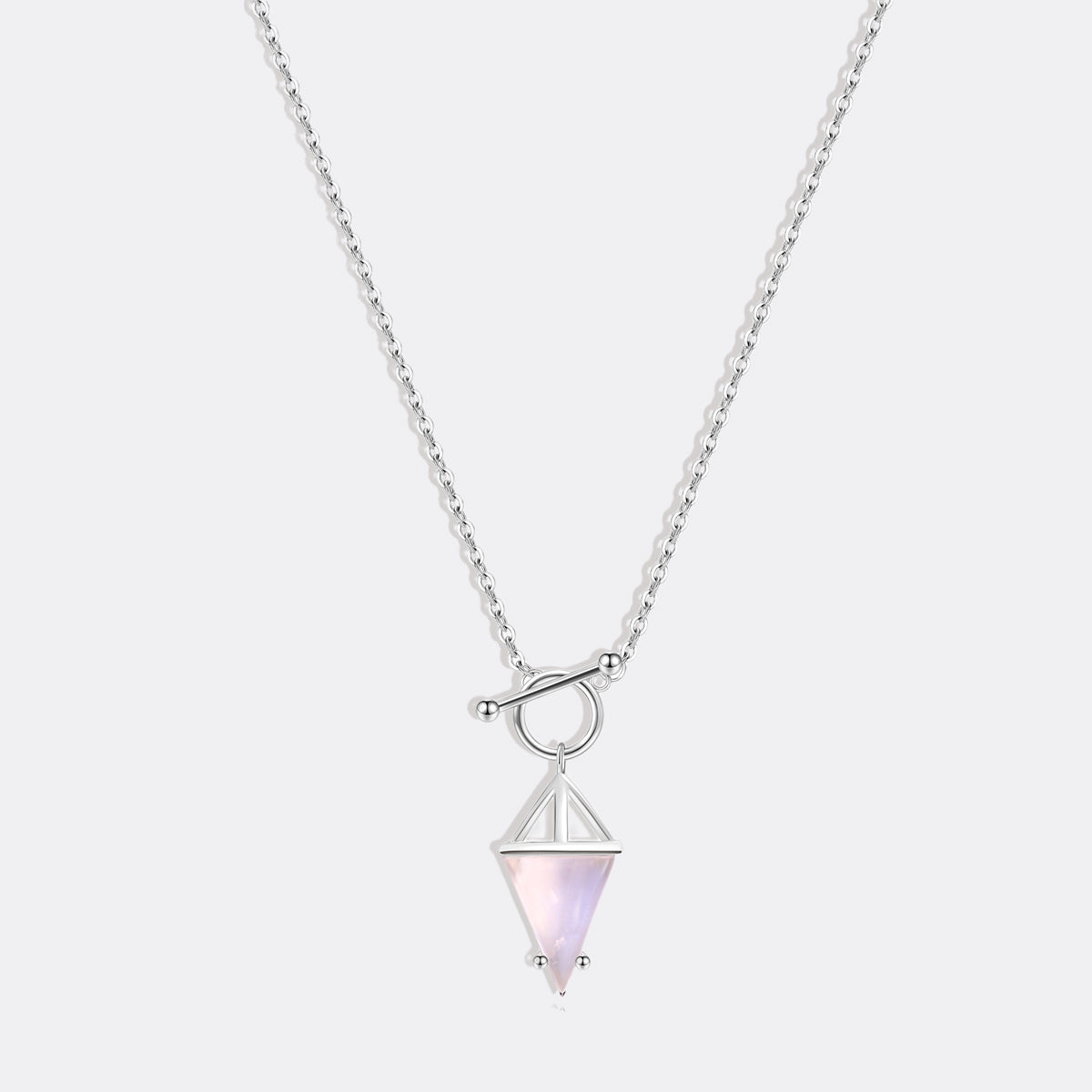 Moonstone Power Pendant T-Lock Necklace