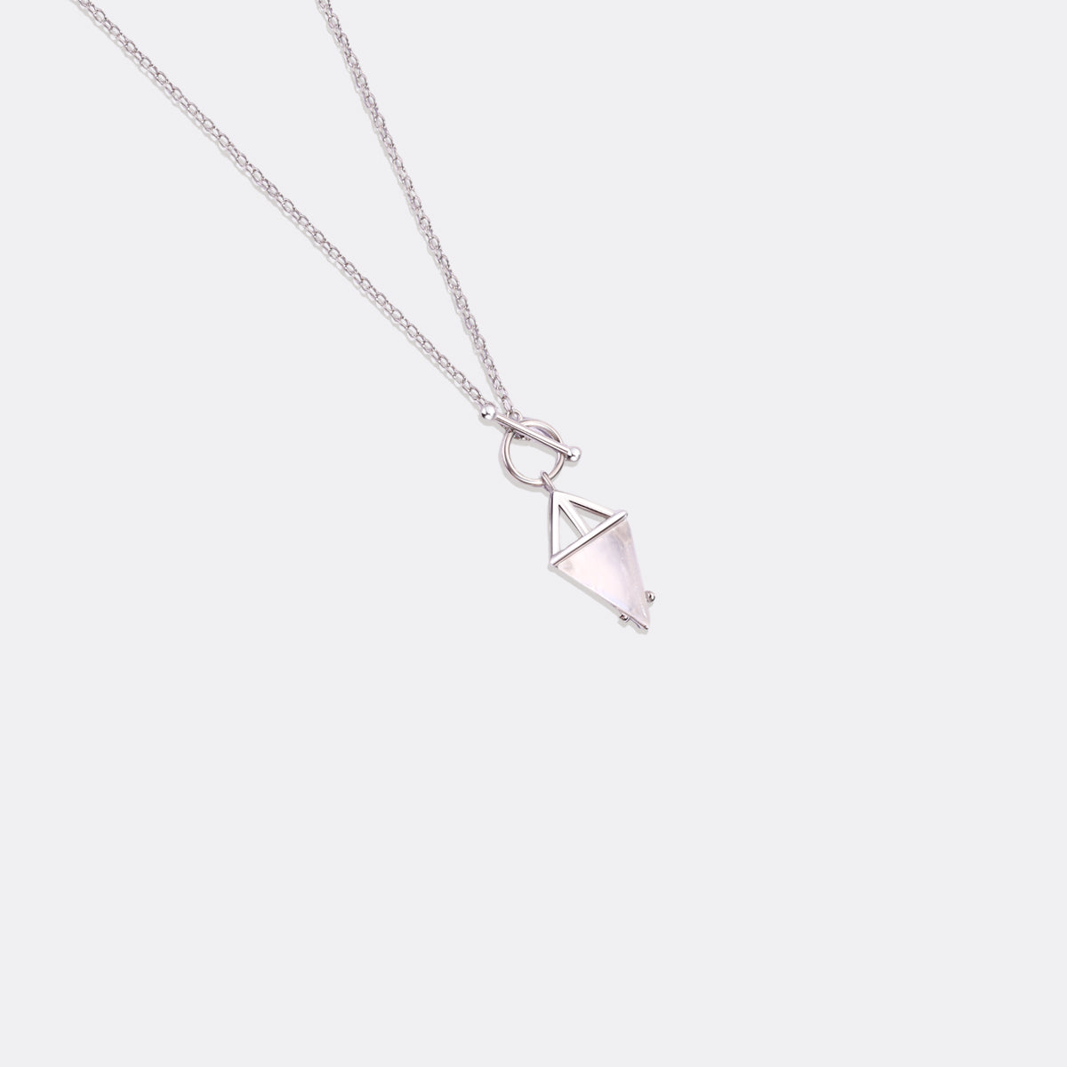 Moonstone Power Pendant T-Lock Necklace