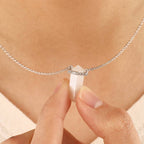 Moonstone Point Pave Pendant Necklace