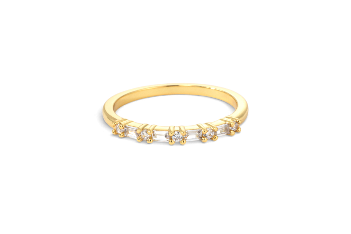 Multi Gem Baguette Stacking Ring
