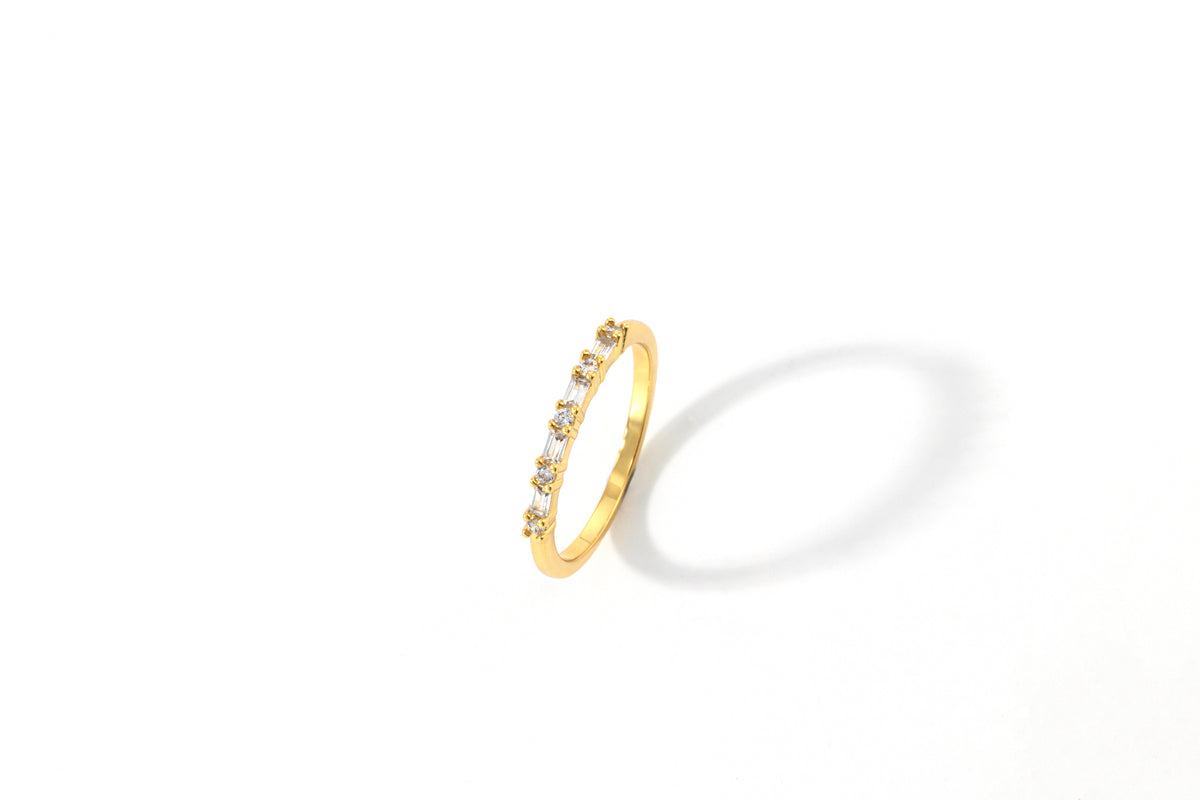 Multi Gem Baguette Stacking Ring