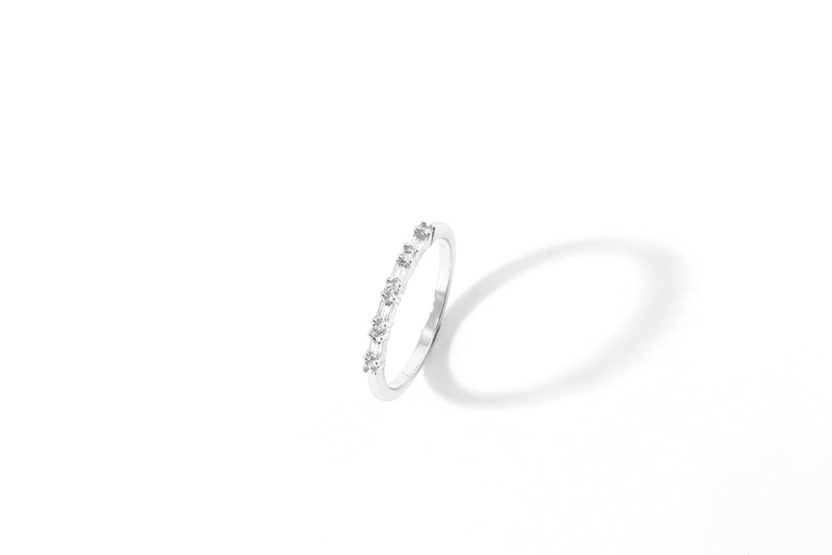 Multi Gem Baguette Stacking Ring