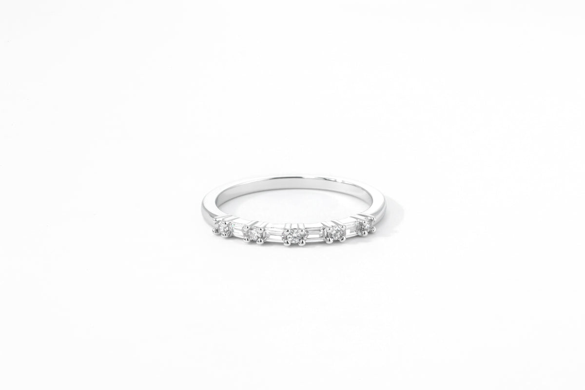 Multi Gem Baguette Stacking Ring