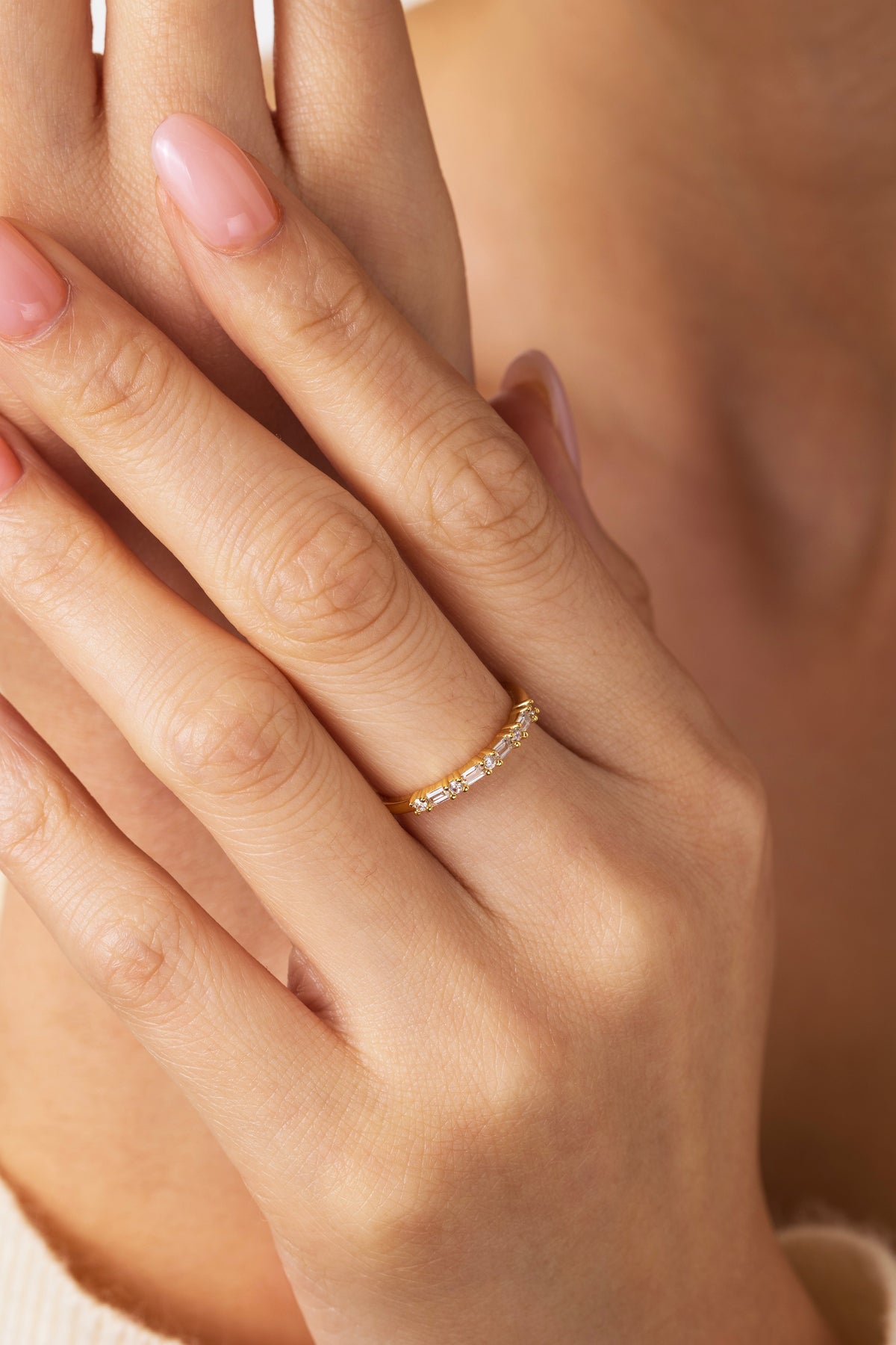 Multi Gem Baguette Stacking Ring