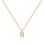 Pavé Uppercase Initial Necklace