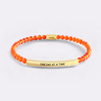 One Day At A Time Beaded Inspire Bracelet