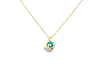 Opal Ocean Wave Locket Necklace