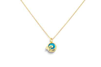 Opal Ocean Wave Locket Necklace