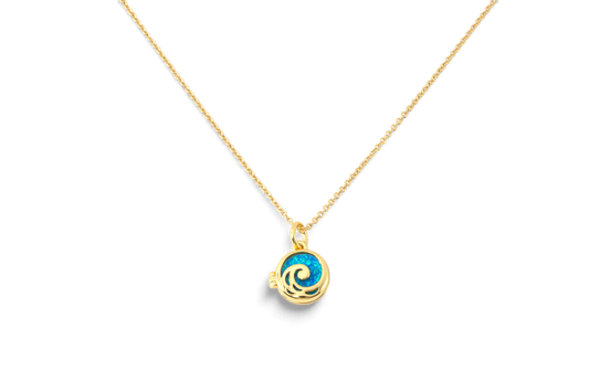 Opal Ocean Wave Locket Necklace