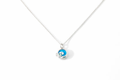 Opal Ocean Wave Locket Necklace