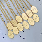 Gold Birth Flower Pendant Necklace