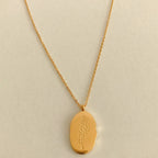 Gold Birth Flower Pendant Necklace