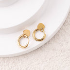 Padlock Heart Huggie Earrings
