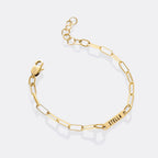 Personalized Paperclip Name Bracelet