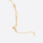 Paperclip Bracelet with Pave Initials
