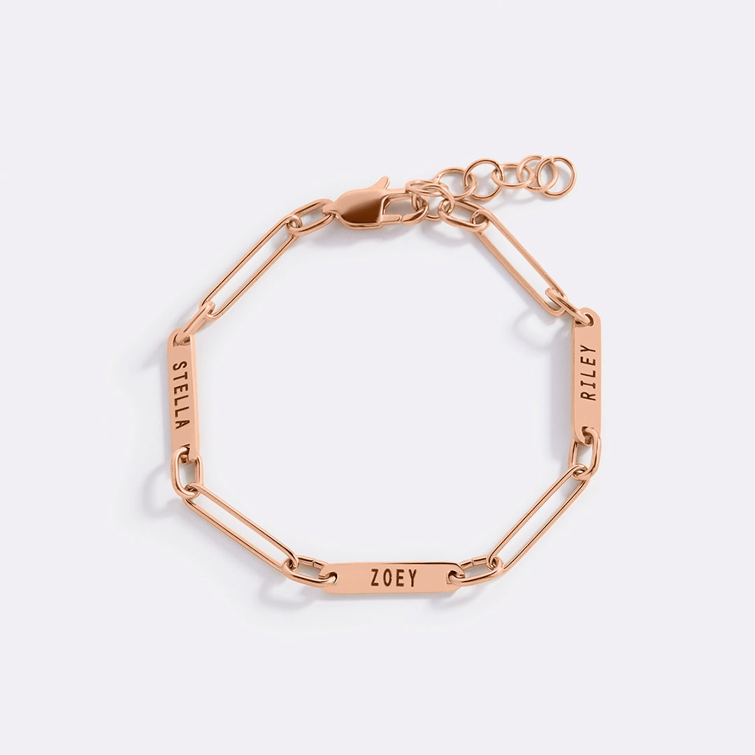 Personalized Paperclip Name Bracelet