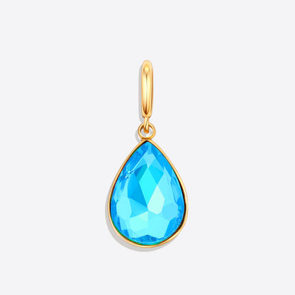 Teardrop Birthstone Charm
