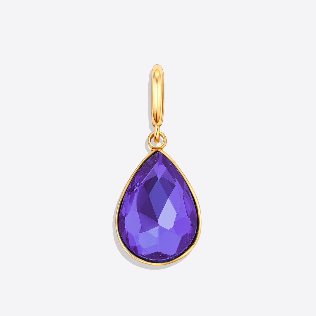 Teardrop Birthstone Charm