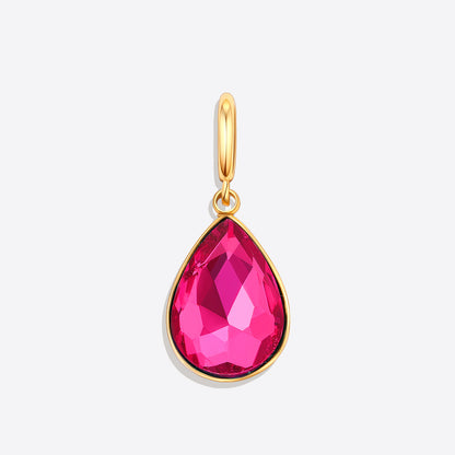 Teardrop Birthstone Charm