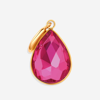 Teardrop Birthstone Charm