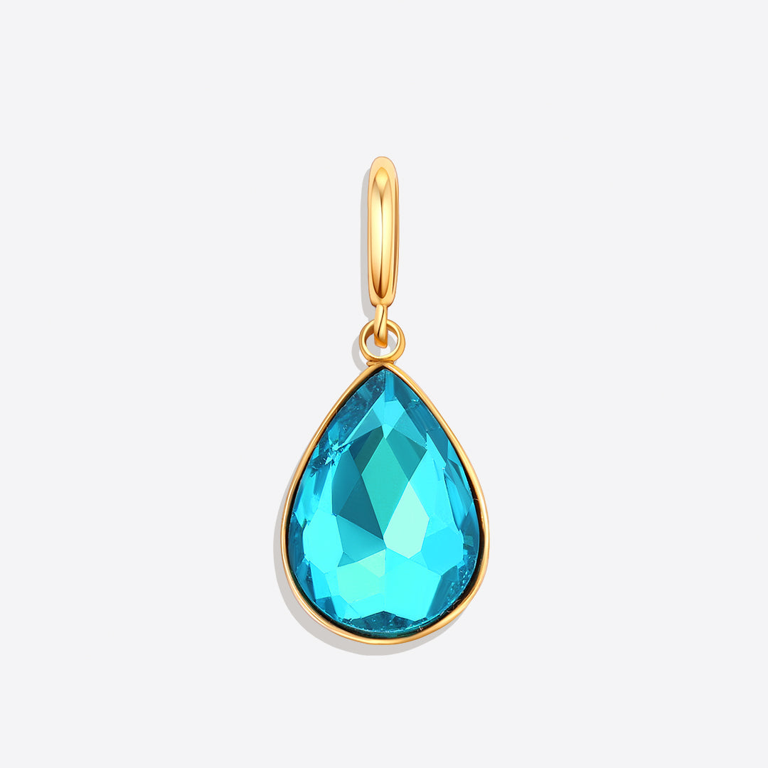 Teardrop Birthstone Charm