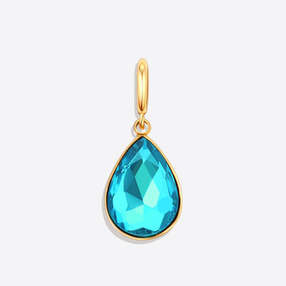 Teardrop Birthstone Charm